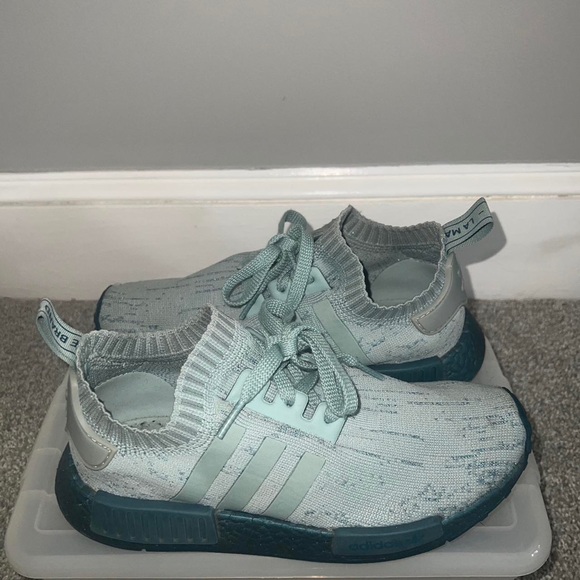 Mint Green-Teal Adidas Running Sneakers - Picture 1 of 3